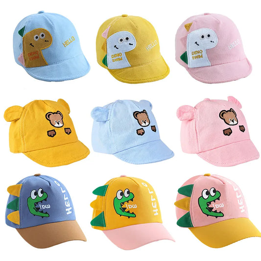 Summer cap with fun animals for children multivariant-0