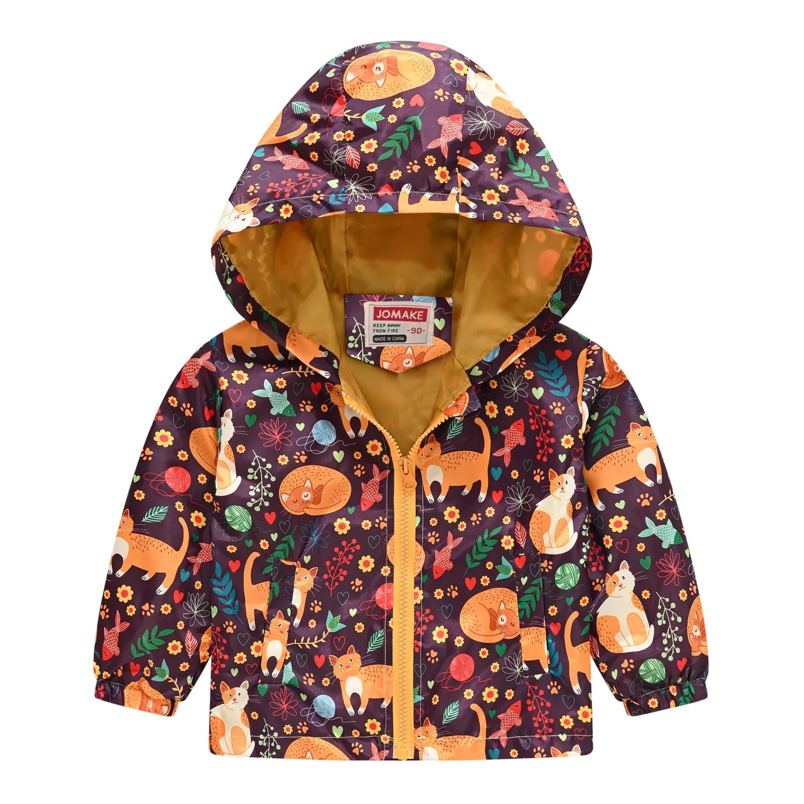 Windbreaker Jacket with Hood and Zip for Children Multivariant-10