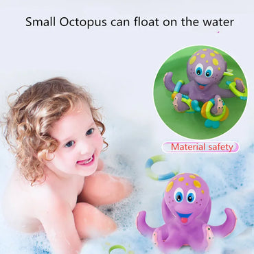 Bath Toy Floating Octopus with Rings-1
