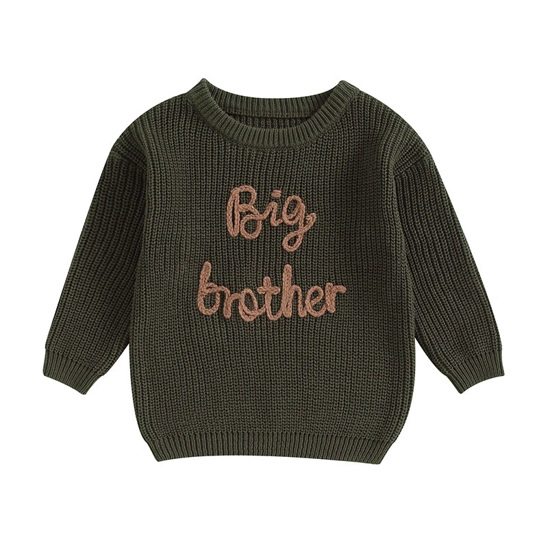 Cotton Knitted Sweater with "Big Brother" embroidery Multivariant-7