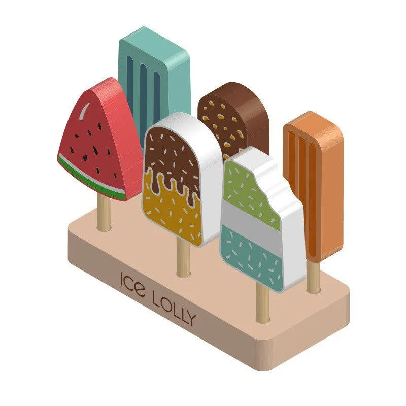 Montessori Wooden Ice Cream shop Playset for children multivariant-3