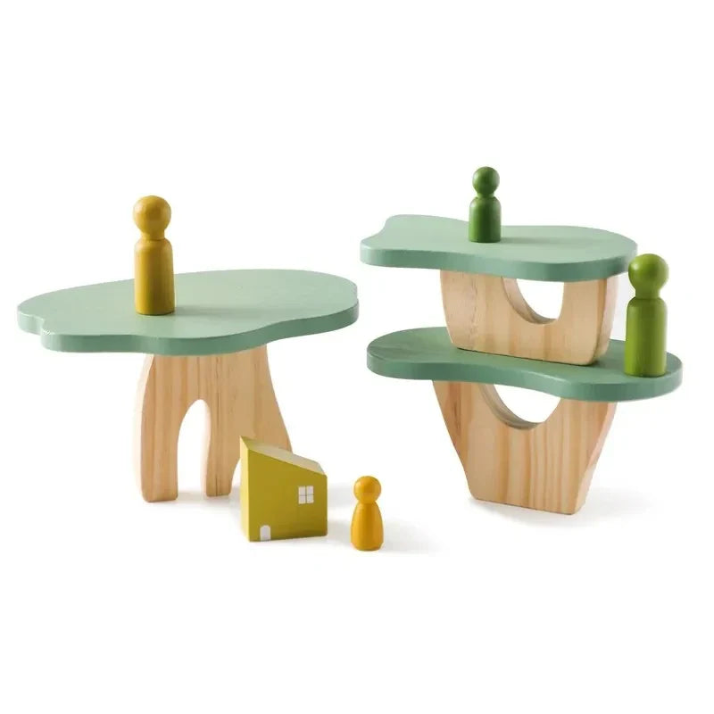 Montessori Wooden Toy Stacking&Threading for children multivariant-7