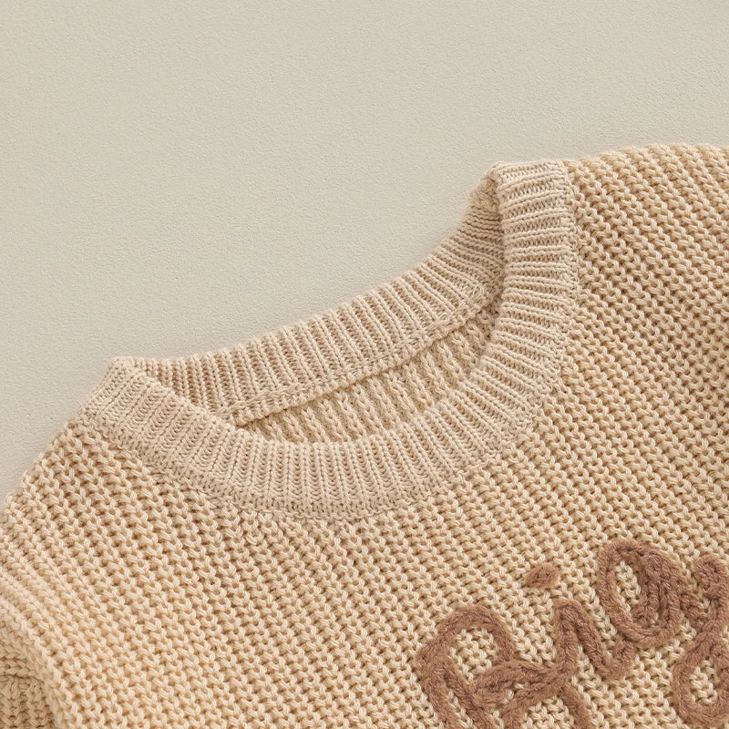 Cotton Knitted Sweater with "Big Brother" embroidery Multivariant-4