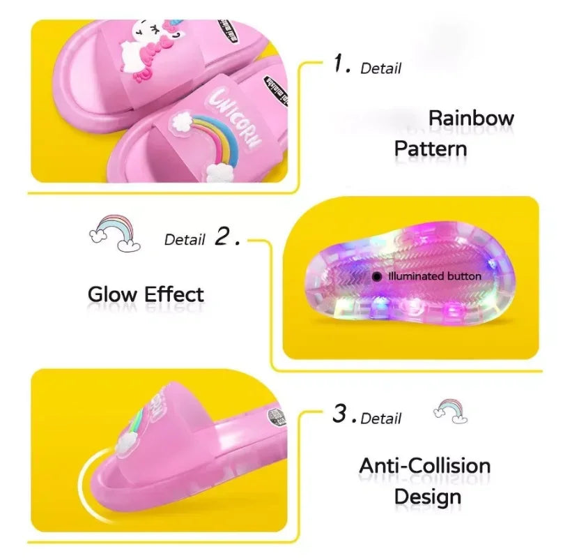 Unicorn Slippers with LED for children multivariant-4