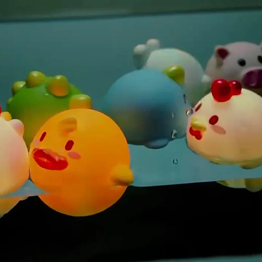 Bath Set toy with light fishing net and animals-4
