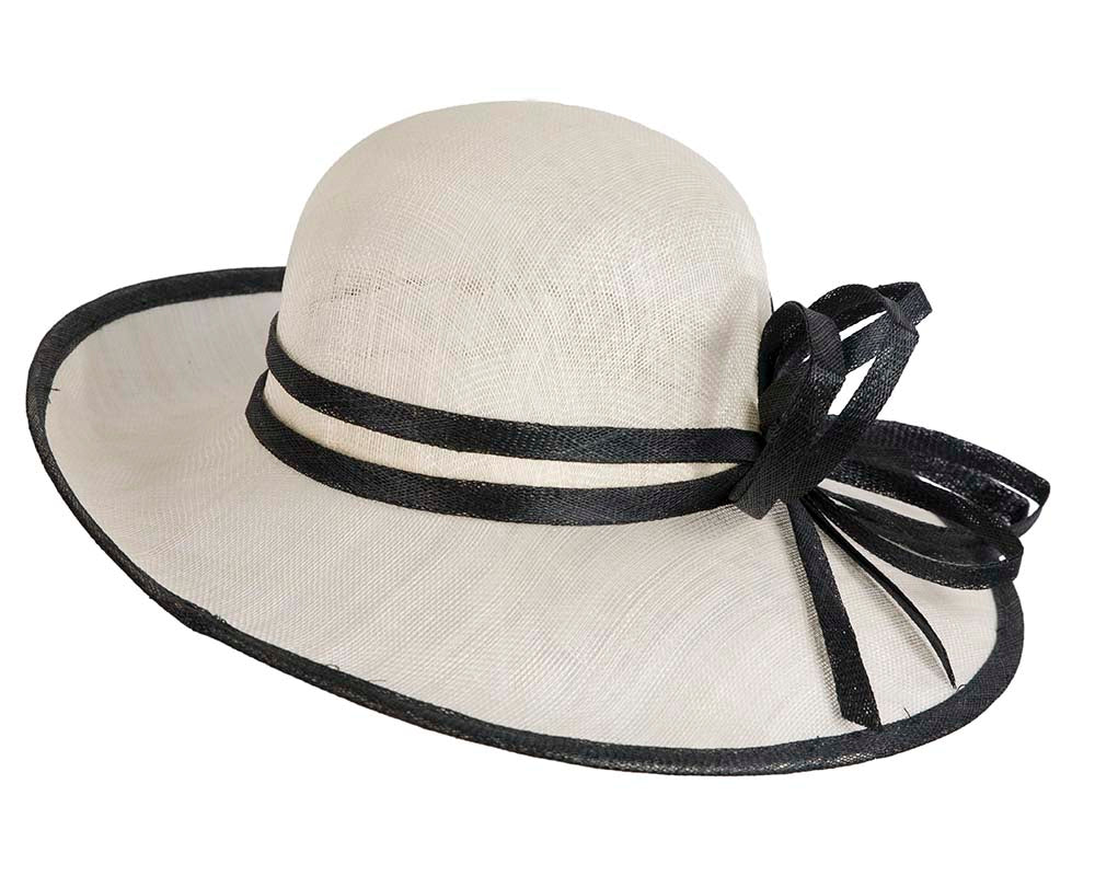 Cream & black fashion racing hat by Max Alexander-5