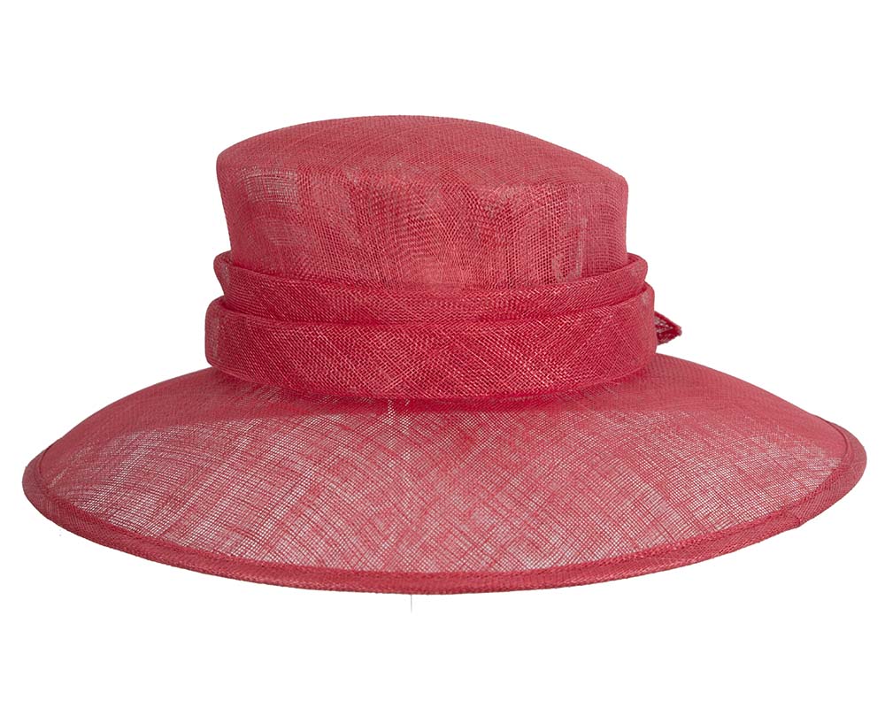 Large red spring racing hat by Max Alexander