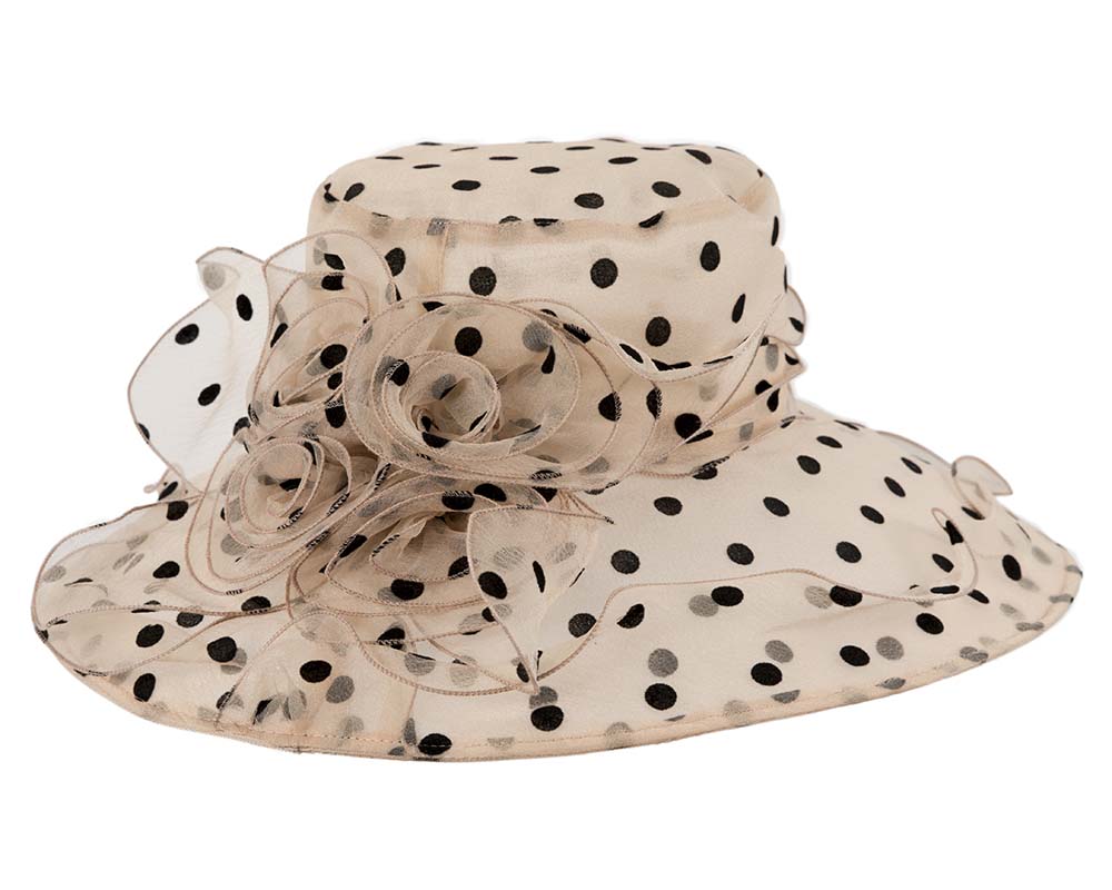 Large Nude Organza Racing Hat