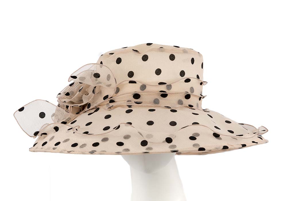 Large Nude Organza Racing Hat