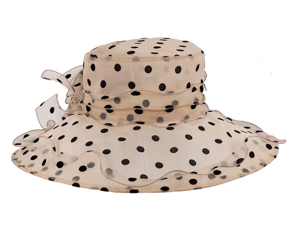 Large Nude Organza Racing Hat
