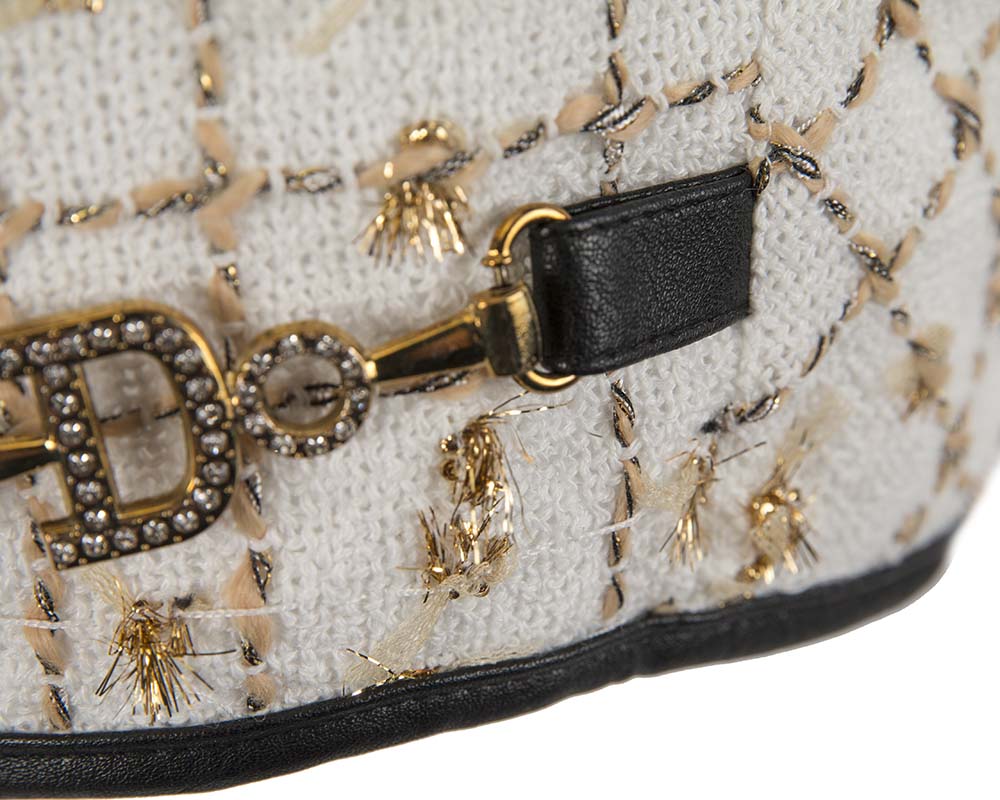 White and Gold winter beret by Max Alexander