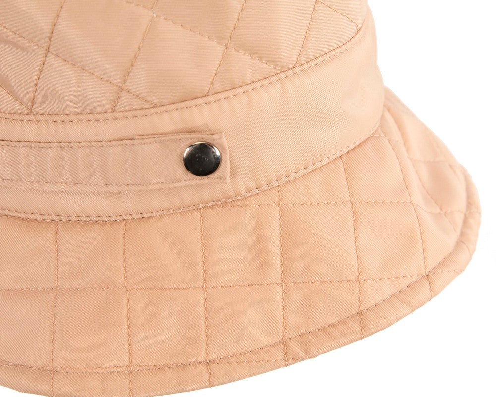 Beige casual weatherproof bucket golf hat-3