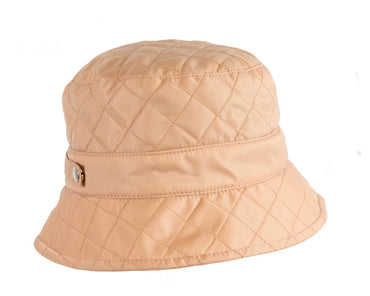 Beige casual weatherproof bucket golf hat-1