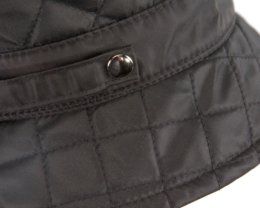 Black casual weatherproof bucket golf hat-3