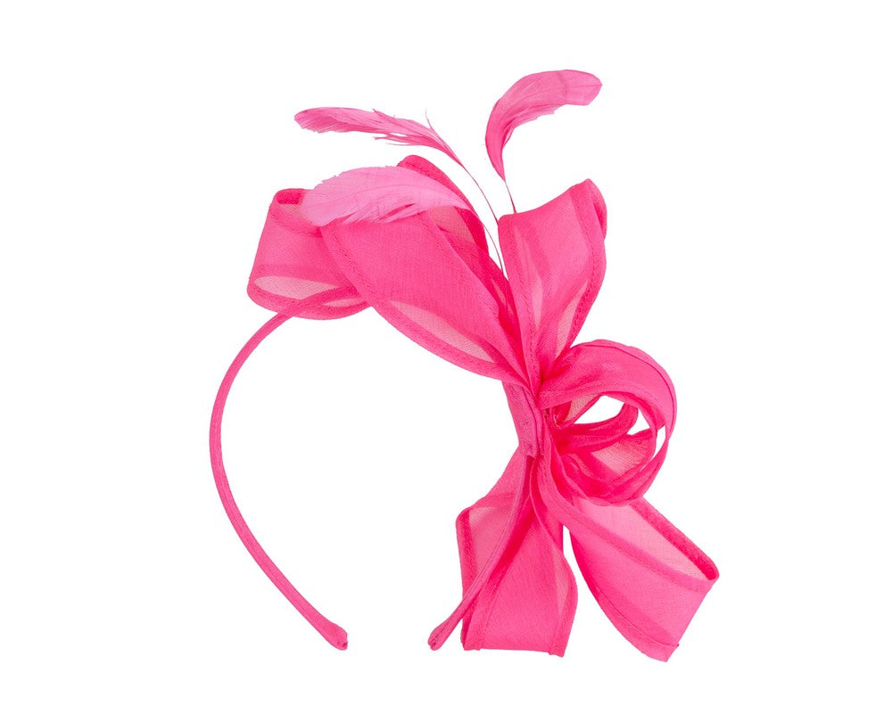Fuchsia organza fascinator by Max Alexander-3