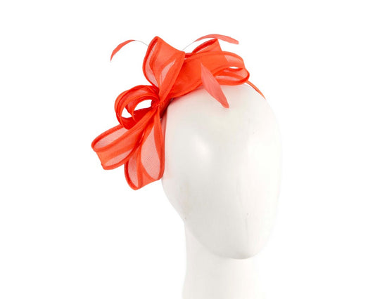 Orange organza fascinator by Max Alexander