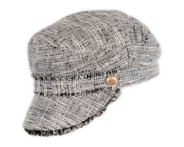 Black casual newsboy cap by Max Alexander