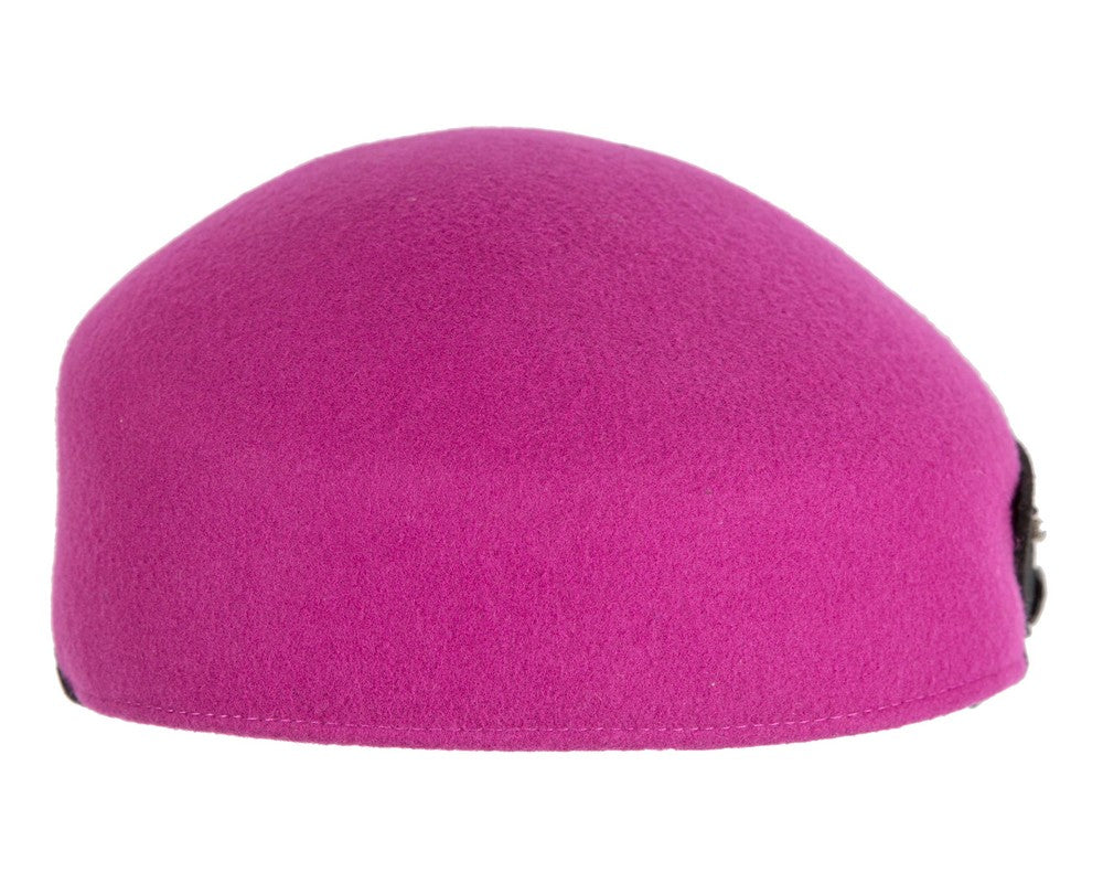 Fuchsia felt ladies hat by Max Alexander-5