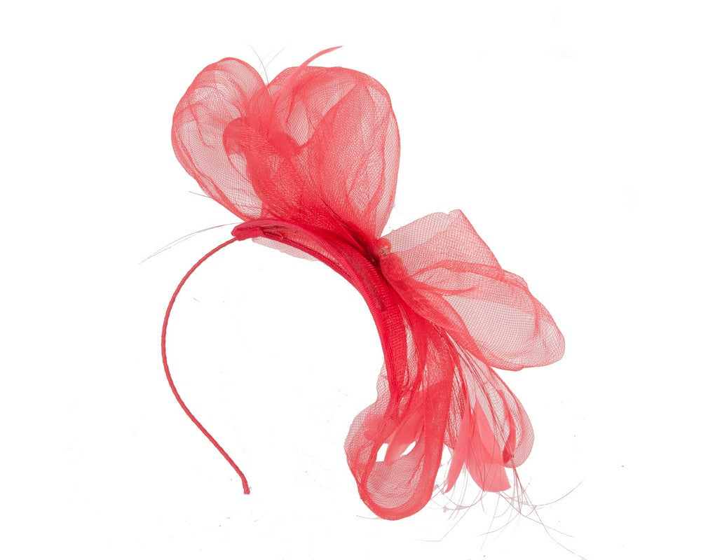 Red bow racing fascinator