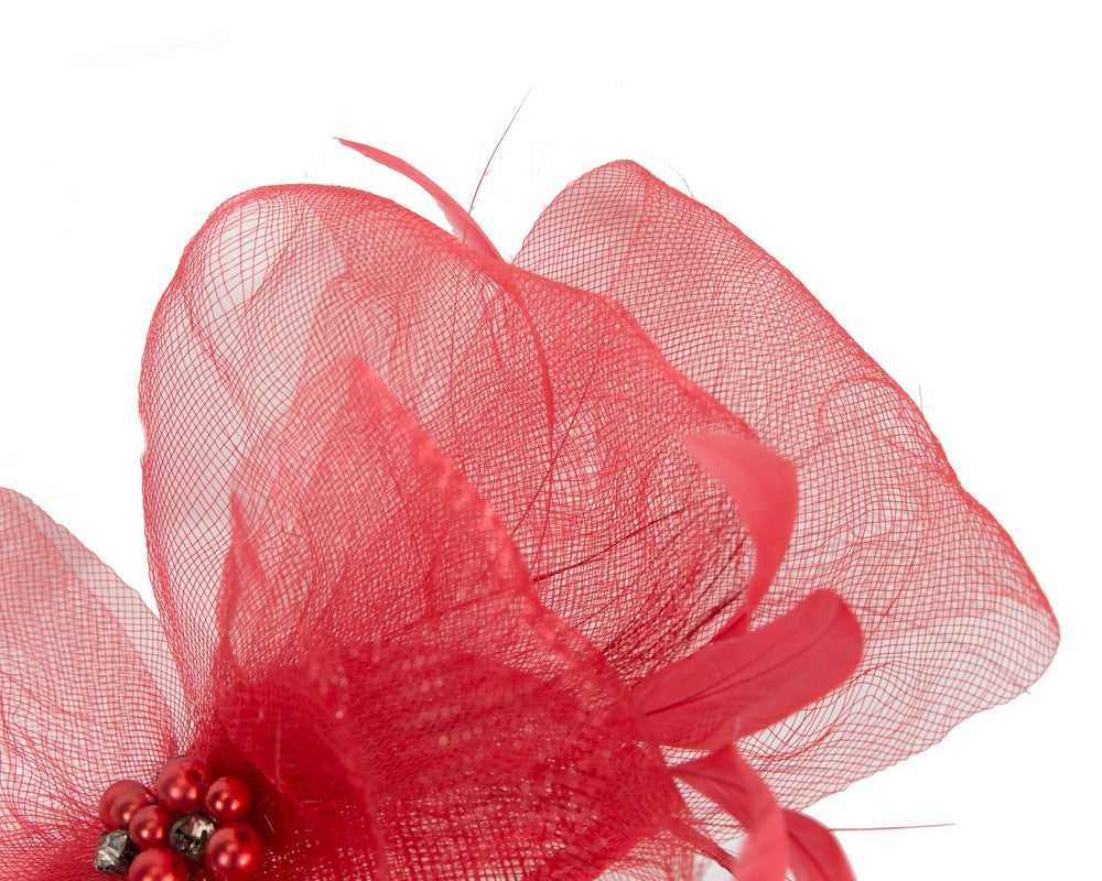 Red bow racing fascinator