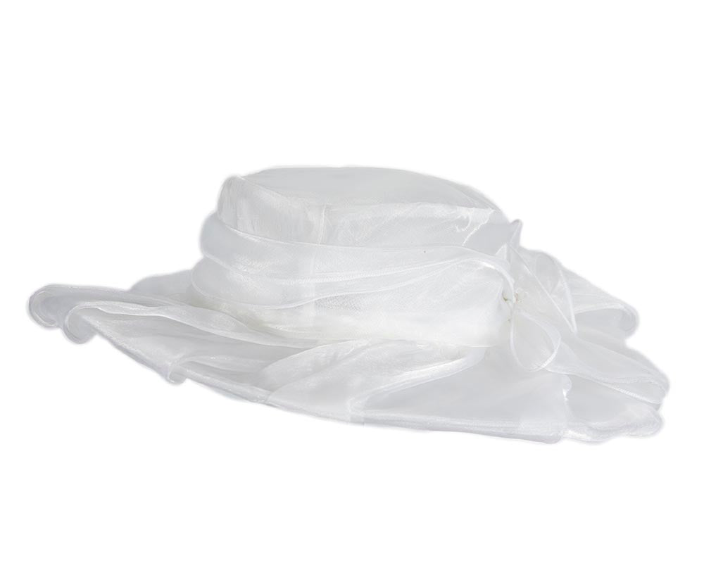 White Organza Racing Hat
