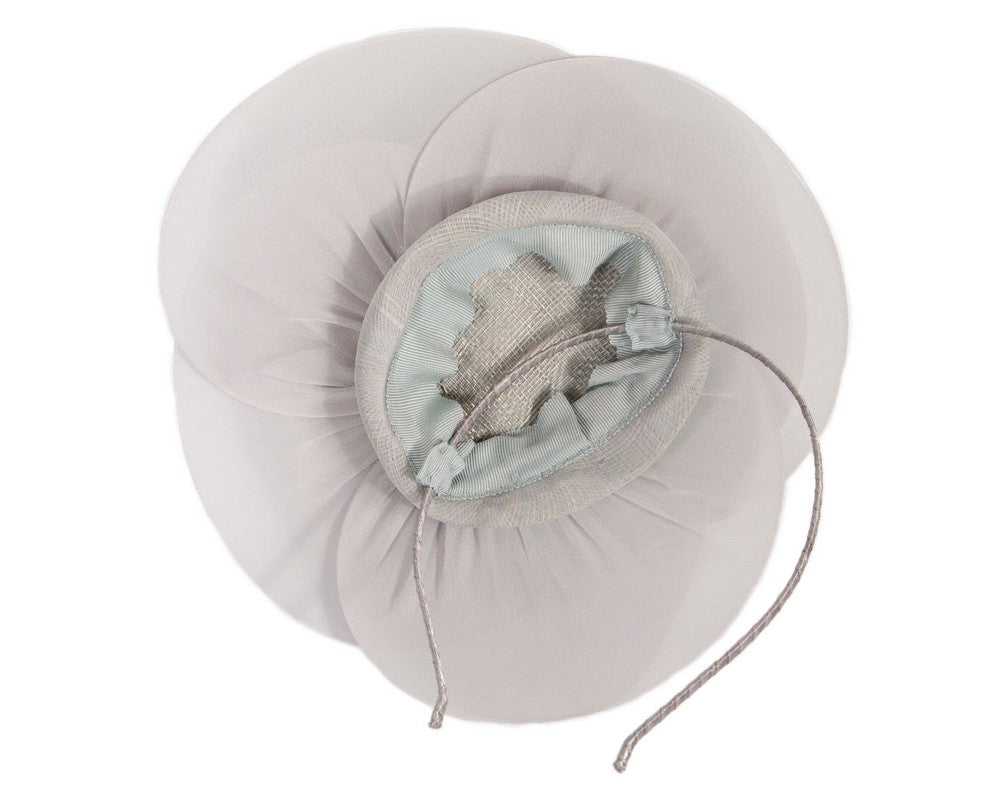 Large silver flower fascinator-3