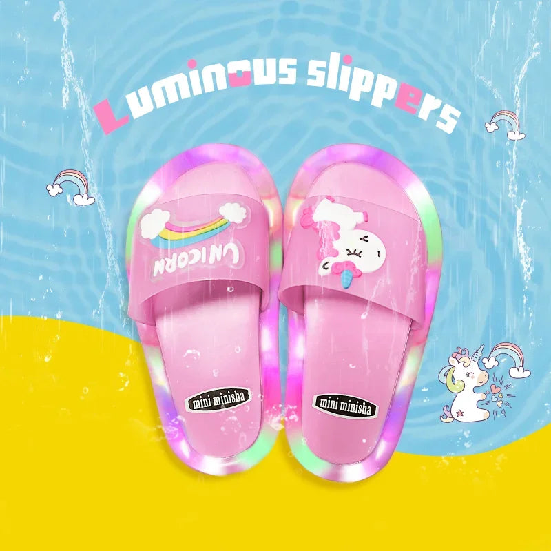 Unicorn Slippers with LED for children multivariant-2