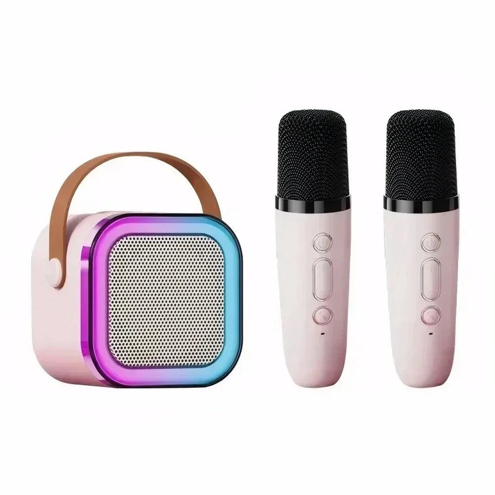 Mini Karaoke for Children and Adults Bluetooth 1 or 2 Microphones-4
