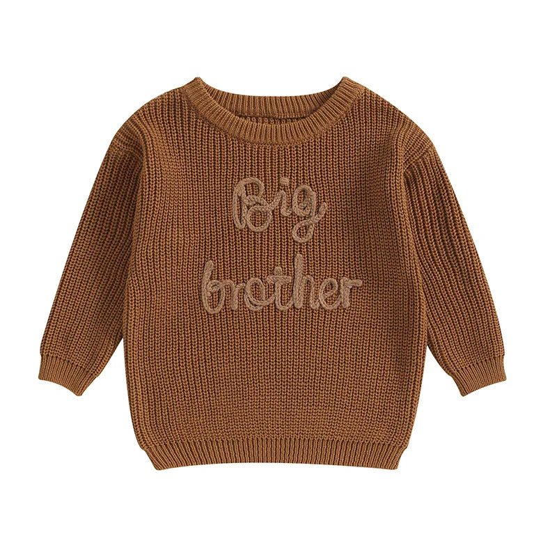 Cotton Knitted Sweater with "Big Brother" embroidery Multivariant-5