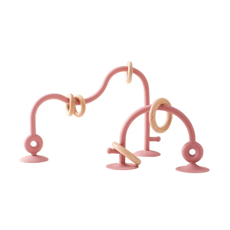 Wood and Silicone Toy Roller Coaster Set Multivariant-6
