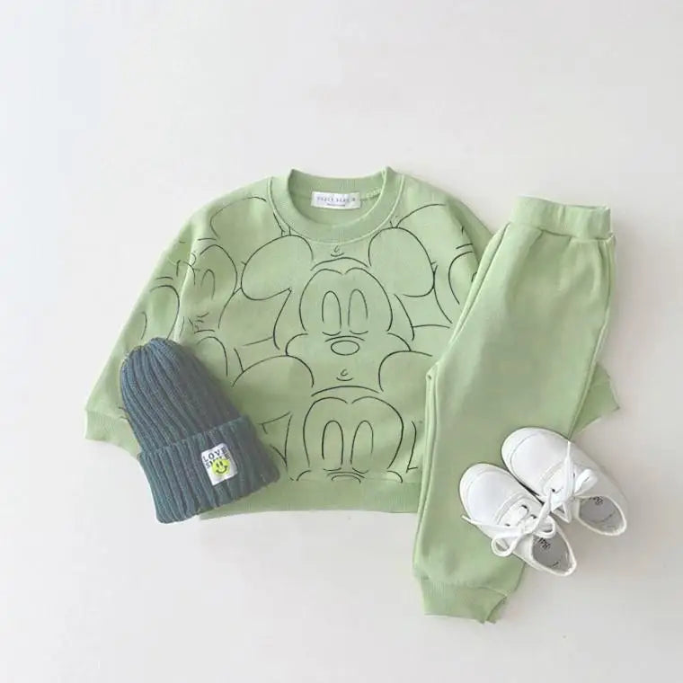 2-Piece Cartoon Sweatshirt and Pants Tracksuit Set for Children Multivariant-9