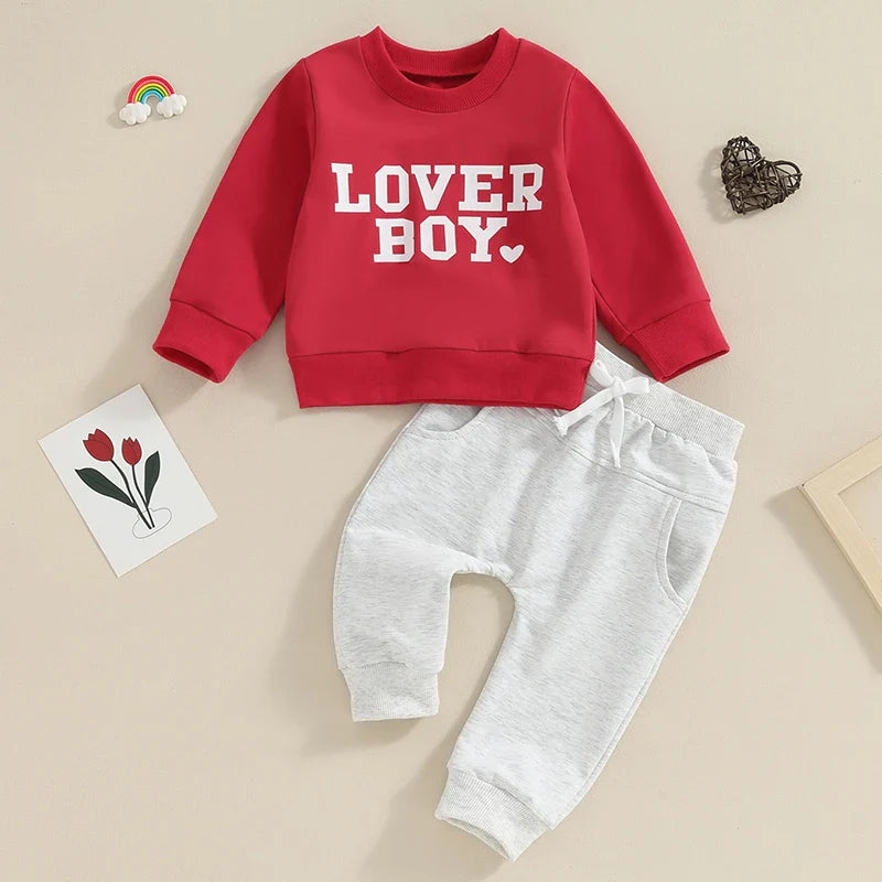 Pants and Sweatshirt Set for children "Lover Boy"-0