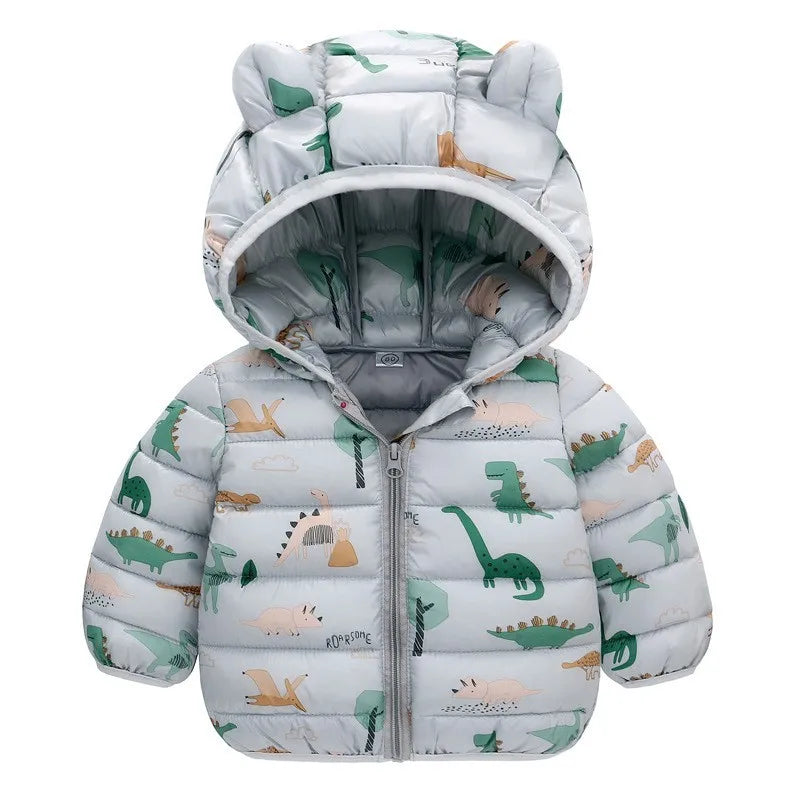 Warm Dinosaur Jacket with Hood for Children-7