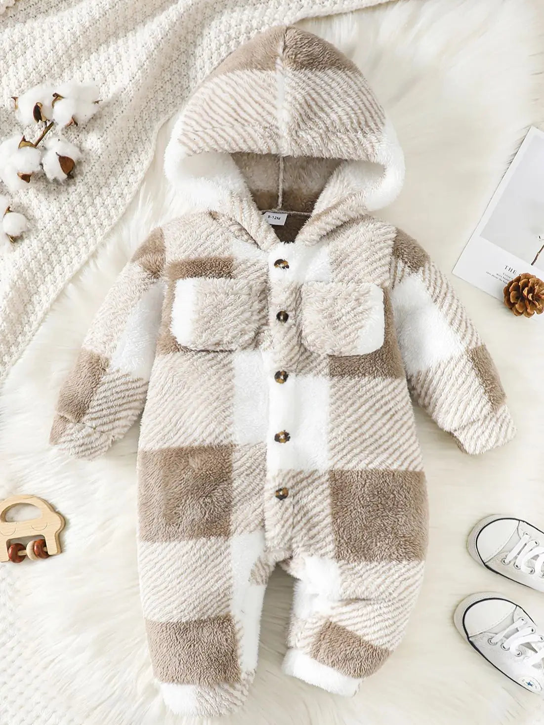 Hooded Romper with Buttons-5