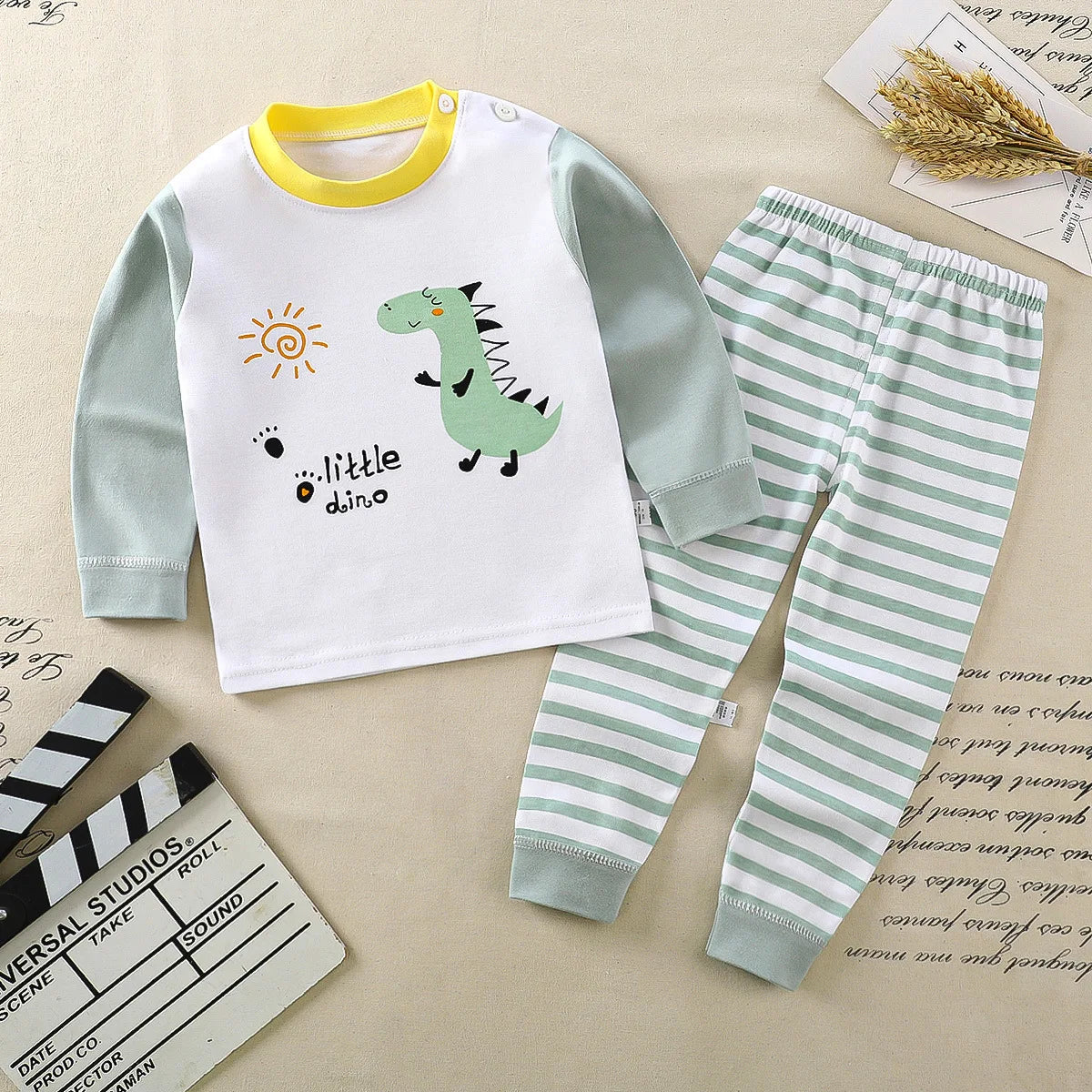 Two Piece Cotton Pajamas-4