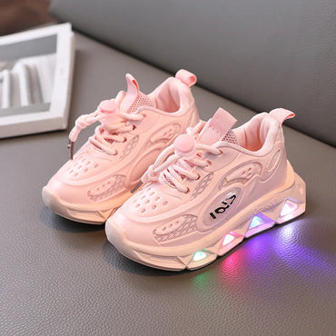 Breathable Sneakers Shoes with Multicolor LED for Children-1