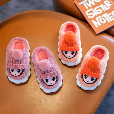 Cartoon Indoor Warm Slippers for Children-1