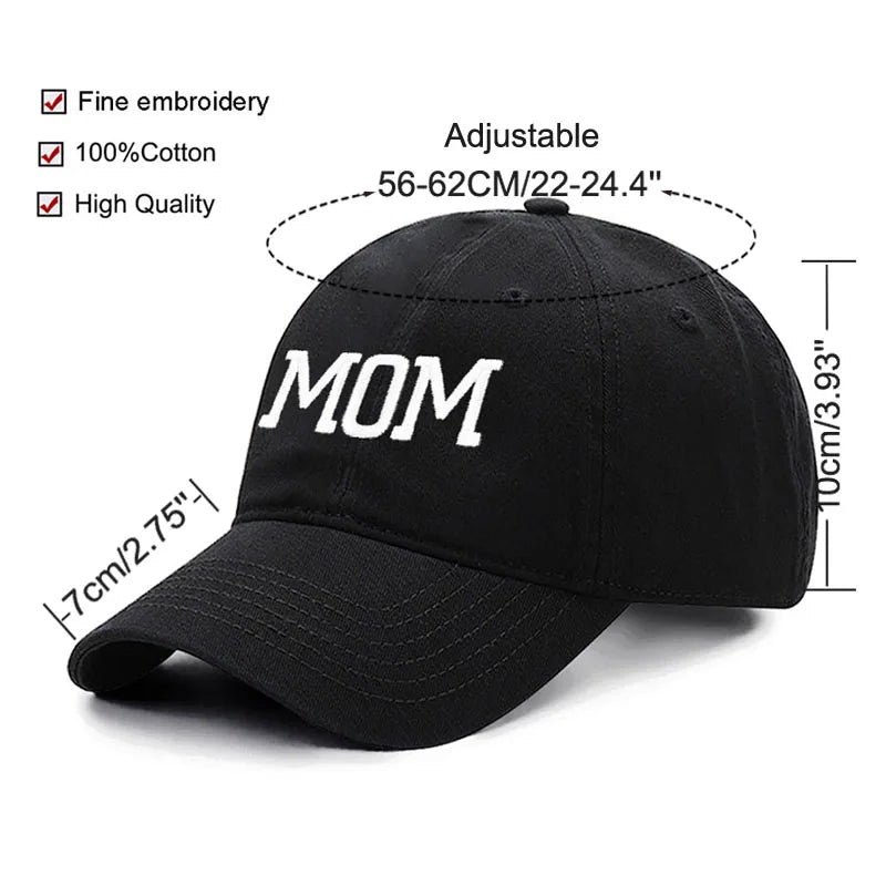 Embroidered Cotton Baseball Cap MOM and DAD Multivariant-4