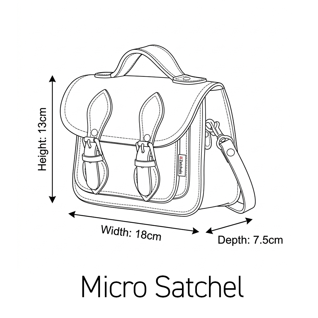Handmade Leather Micro Satchel - Pastel Kaleidoscope-4