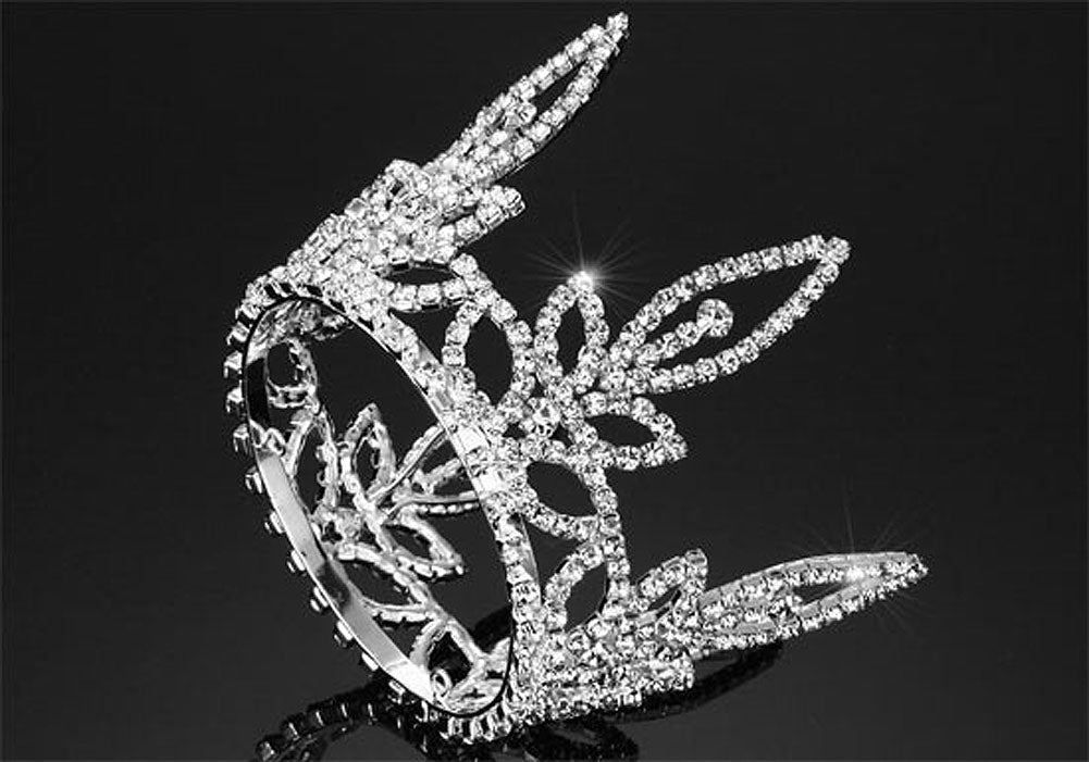 Bridal Bride / Flower Girl Crystal Rhinestone Full Circle Round Mini Tiara Crown XT1707-1