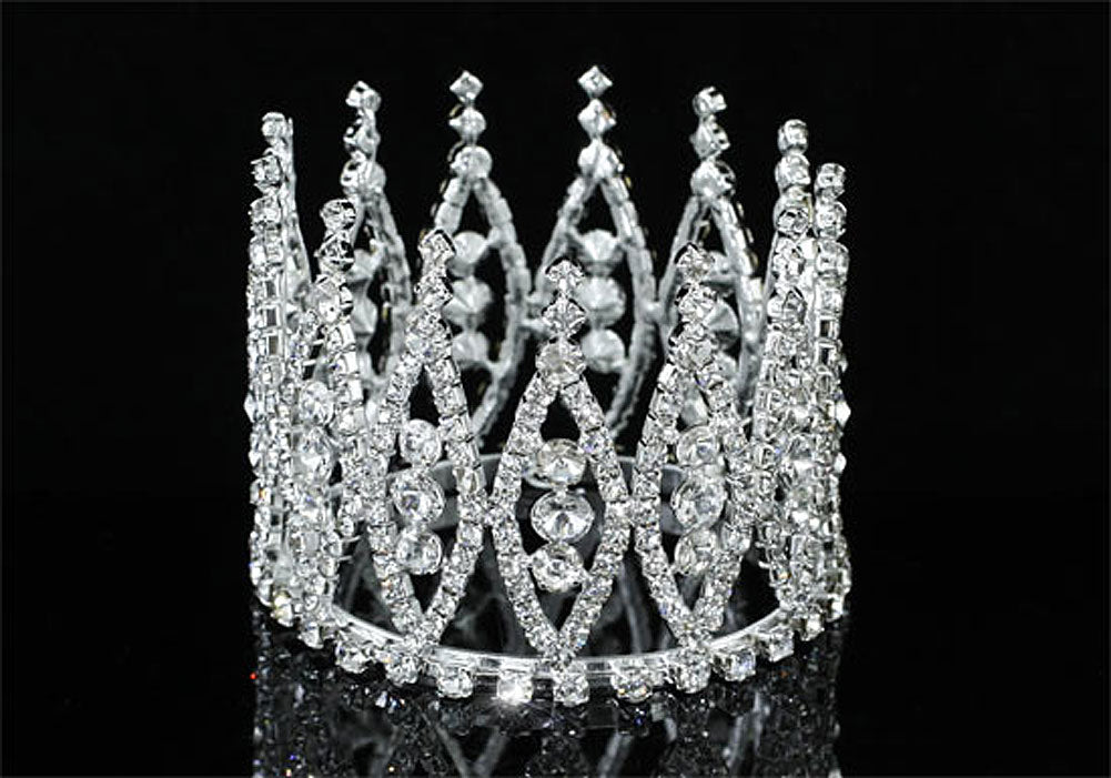 Bridal Flower Girl / Baby Round Full Circle Rhinestone Mini Tiara Crown XT1752-0