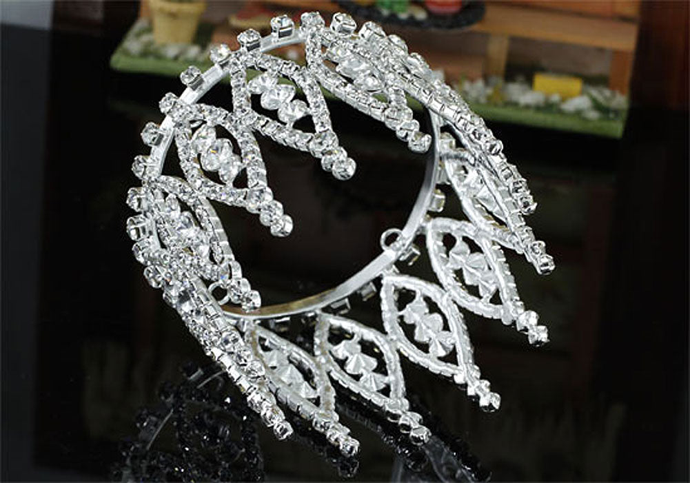 Bridal Flower Girl / Baby Round Full Circle Rhinestone Mini Tiara Crown XT1752-2