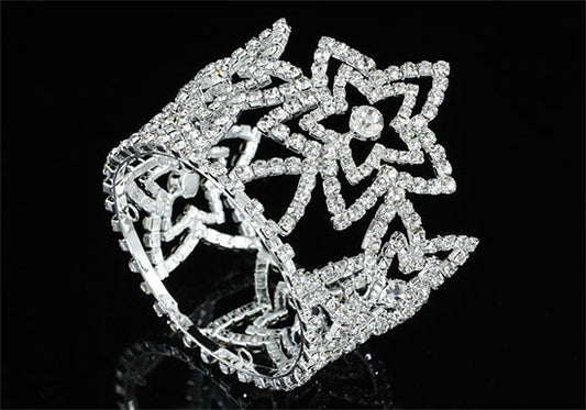 Flower Girl / Baby Crystal Full Circle Round Star Mini Crown Tiara XT1762-0