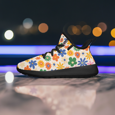 Kids Shoes Sneakers Colorful Flowers-1