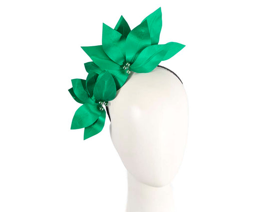 Bespoke green flower headband by BELIEVERA-0
