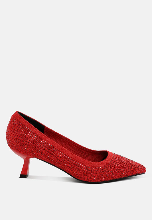 Vimto Breathable Rhinestone Pumps-0