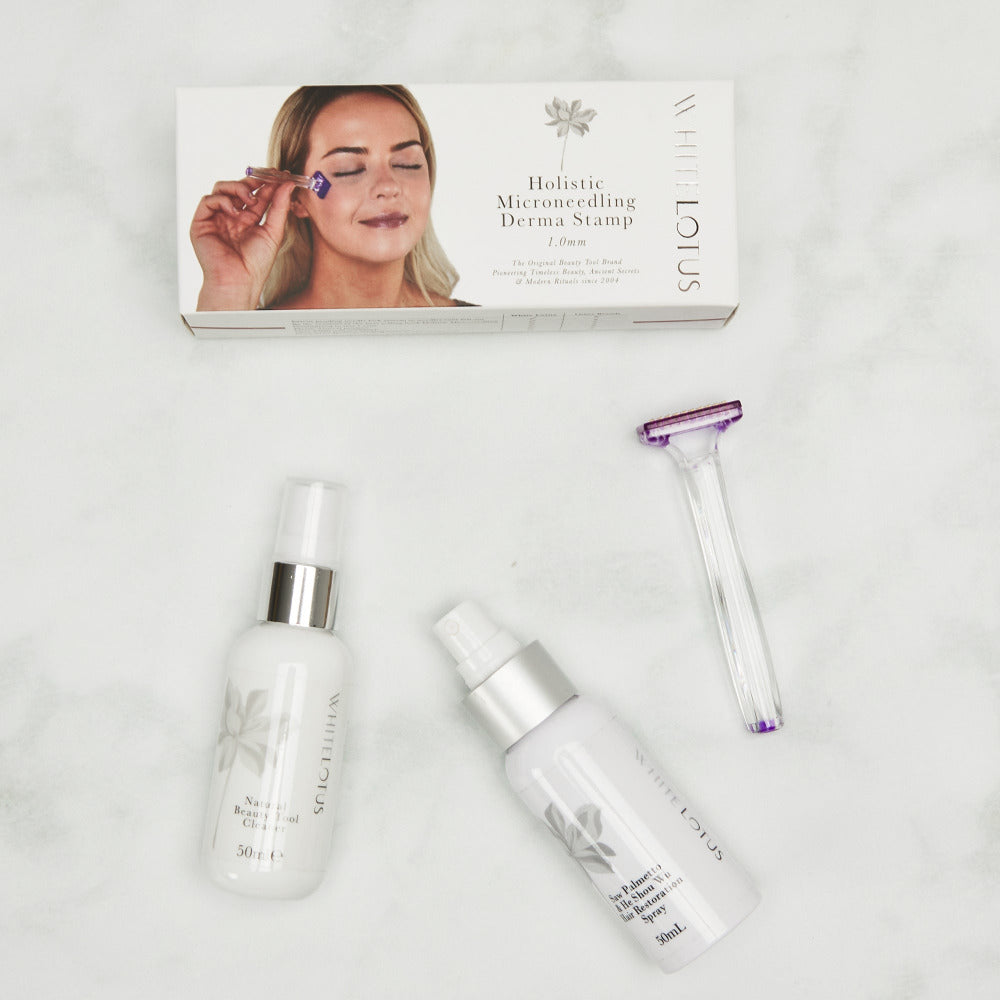 Hair Loss Skin Needling Kit - with Derma Stamp, Saw Palmetto & He Shou Wu US-3