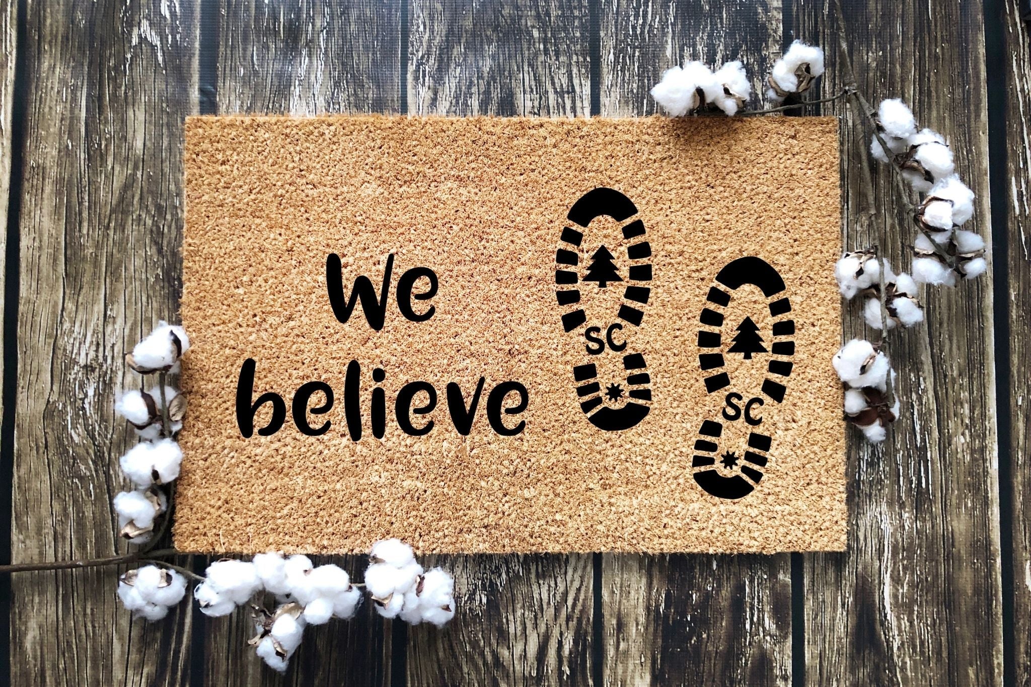 We believe (Santa Boots) Doormat-0