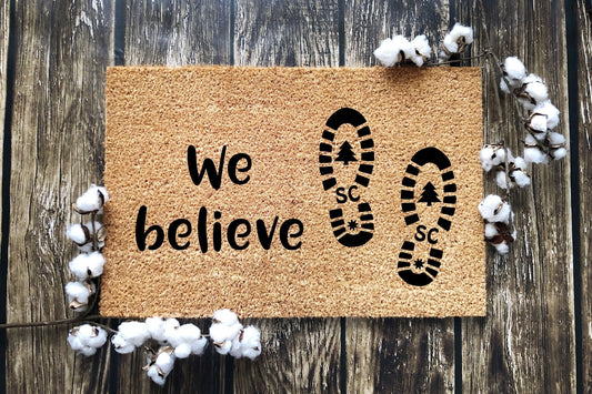 We believe (Santa Boots) Doormat-0