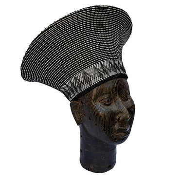Zulu Wide Basket Hat - Black & White | Handmade in South Africa-1